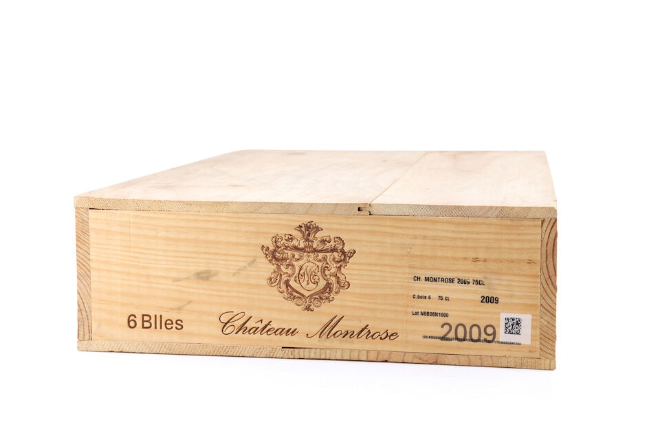 Château Montrose, 2009 (6 x 750ml): Château Montrose, 2009 (6 x 750ml) Region: St. Estèphe Packaging: original wooden case This lot is subject to the following lot symbols: Δ Δ VAT at the prevailing rate on Hammer Pr