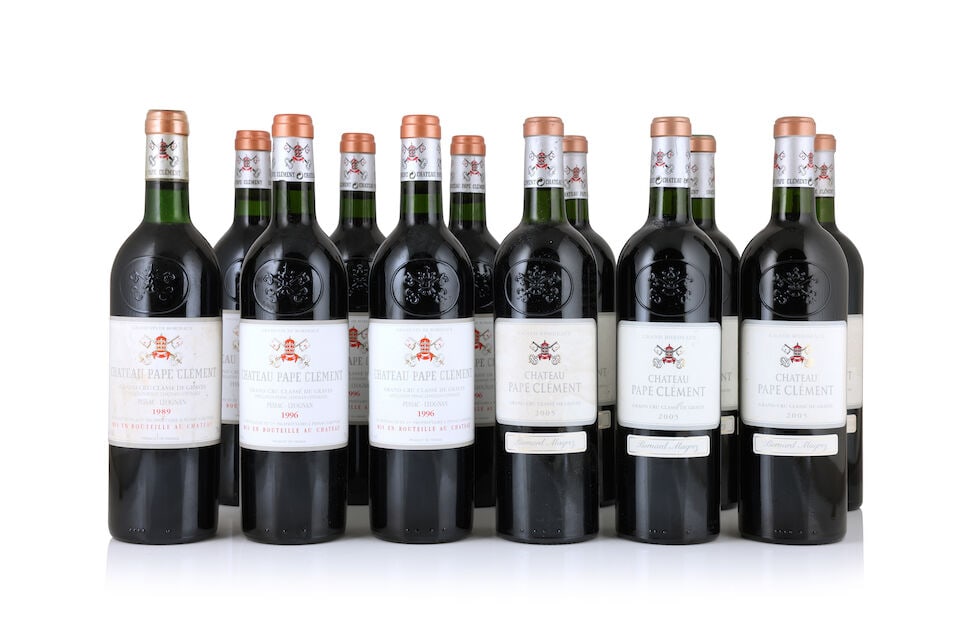 Château Pape Clément, 1989 (1 x 750ml) Château Pape Clément, 1996 (8 x 750m...: Château Pape Clément, 1989 (1 x 750ml) Region: Pessac-Léognan Fill Level: very top Label: bin-soiled & damp-stained Château Pape Clément, 1996 (8 x 750ml) Region: Pessac-L