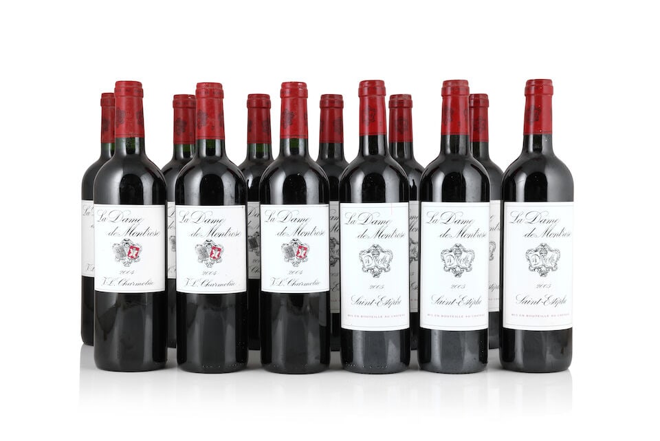 Château Montrose, La Dame de Montrose, 2004 (7 x 750ml) Château Montrose, La Dame de ...: Château Montrose, La Dame de Montrose, 2004 (7 x 750ml) Region: St. Estèphe Label: lightly bin-soiled - 2 nicked Château Montrose, La Dame de Montrose, 2005 (9 x 750ml) Region: St. Est&
