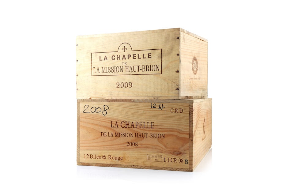 La Chapelle de La Mission Haut-Brion, 2009 (6 x 750ml) La Chapelle de La Mission Haut-Brion, 20...: La Chapelle de La Mission Haut-Brion, 2009 (6 x 750ml) Region: Pessac-Leognan Packaging: original wooden case La Chapelle de La Mission Haut-Brion, 2008 (12 x 750ml) Region: Pessac-Leognan Packaging: