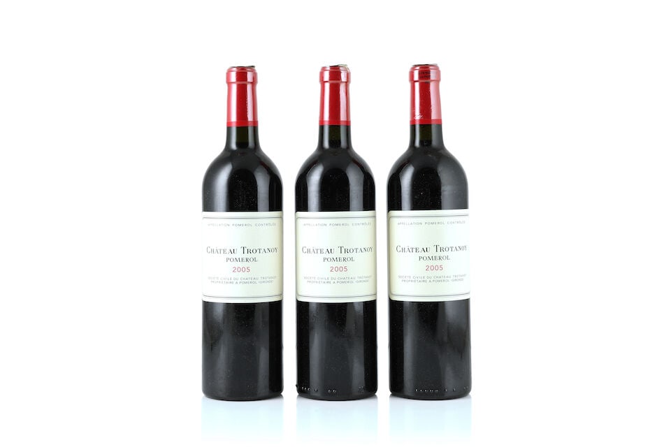Château Trotanoy, 2005 (3 x 750ml): Château Trotanoy, 2005 (3 x 750ml) Region: Pomerol This lot is subject to the following lot symbols: Δ Δ VAT at the prevailing rate on Hammer Price and Buyer's Premium. Items may be kep