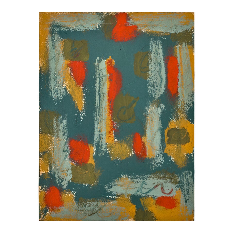 BETTY PARSONS (1900-1982) Untitled 7 x 5 1/4 in (7.8 x 13.3 cm) (Painted circa late 1950s) (1 of 2)