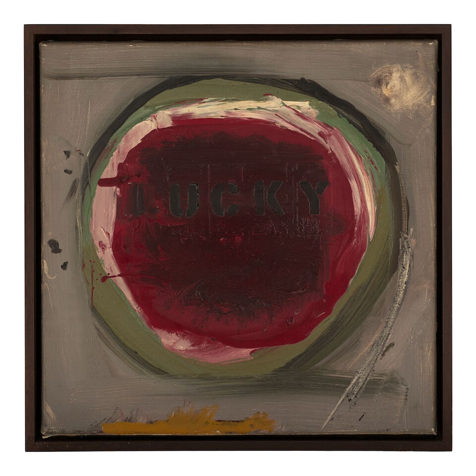 LARRY RIVERS (1923-2002) Grey Lucky I 15 x 15 in (38.1 x 38.1 cm) (Painted in 1961) - 2