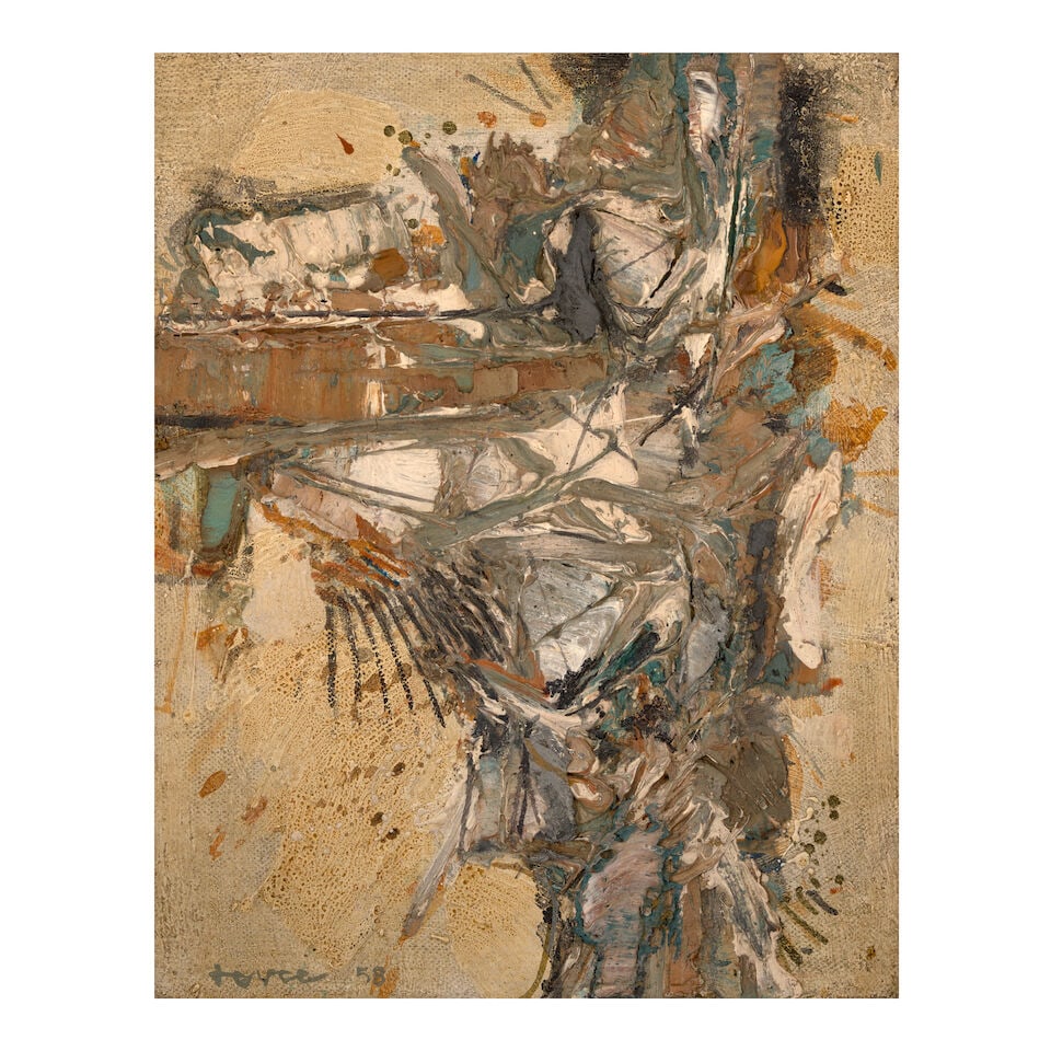 JOHN HARRISON LEVEE (1924-2017) Minioil November VI 9 1/2 x 7 1/2 in (24 x 19 cm) (Painted in 1958) (1 of 3)