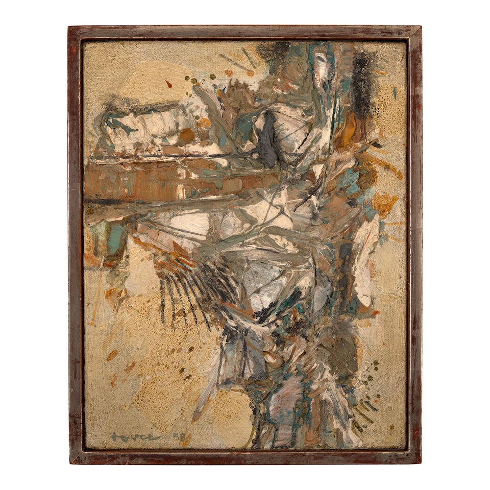 JOHN HARRISON LEVEE (1924-2017) Minioil November VI 9 1/2 x 7 1/2 in (24 x 19 cm) (Painted in 1958) - 2