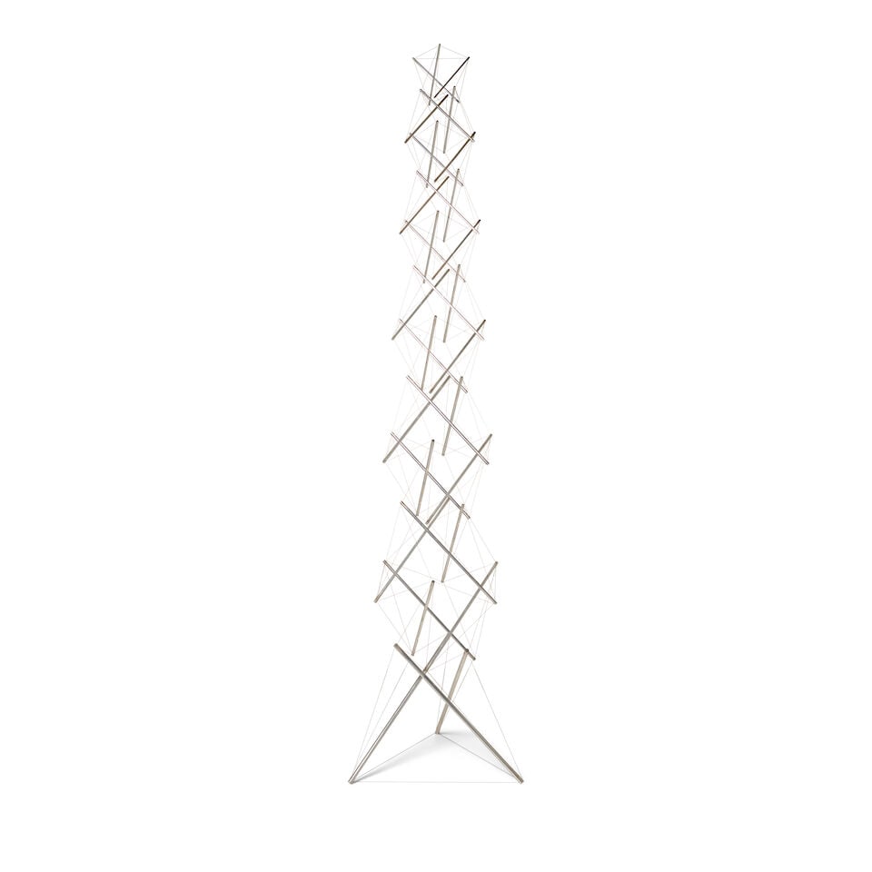 KENNETH SNELSON (1927-2016) E.C. Column 100 x 24 x 20 in (254 x 61 x 50.8 cm) (Conceived in 1969...: KENNETH SNELSON (1927-2016) E.C. Column incised with the artist's signature, numbered and dated 'K. Snelson 1/4 1981' (along lower leg) stainless-steel and aluminum 100 x 24 x 20 in (254 x 61 x 50.8 c