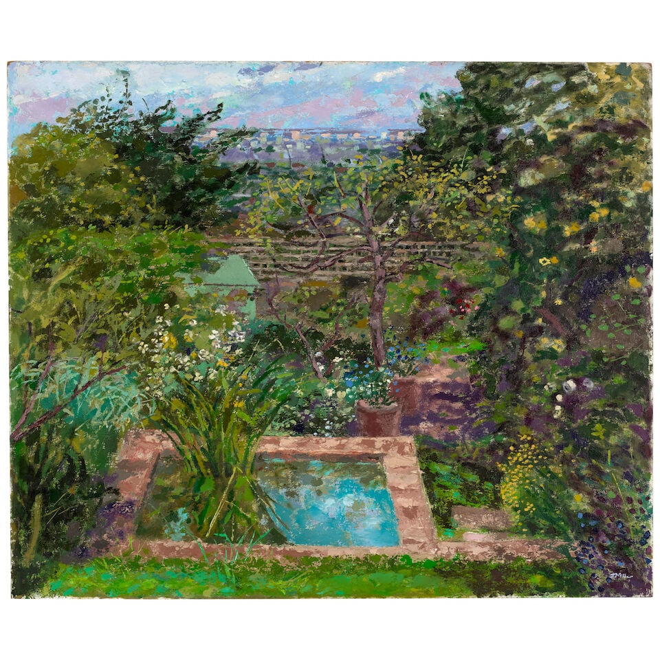 JACK MILLAR (1921-2006) Summer Garden 25 x 29 15/16 in (63.4 x 76 cm) (): JACK MILLAR (1921-2006) Summer Garden signed 'J Millar' (lower right) oil on board 25 x 29 15/16 in (63.4 x 76 cm) Footnotes: Provenance Acquired directly from the artist by the present owner in 2002.