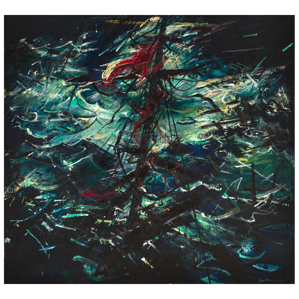 JOHN ALEXANDER (B. 1945) First Marriage 77 x 83 in (195.6 x 210.8 cm) (Painted in 1986): JOHN ALEXANDER (B. 1945) First Marriage signed 'John Alexander' (lower right); signed and inscribed '0575.10.86 John Alexander THE FIRST MARRIAGE 77 x 83 in. o/c' (on the reverse) oil on canvas 77 x 8