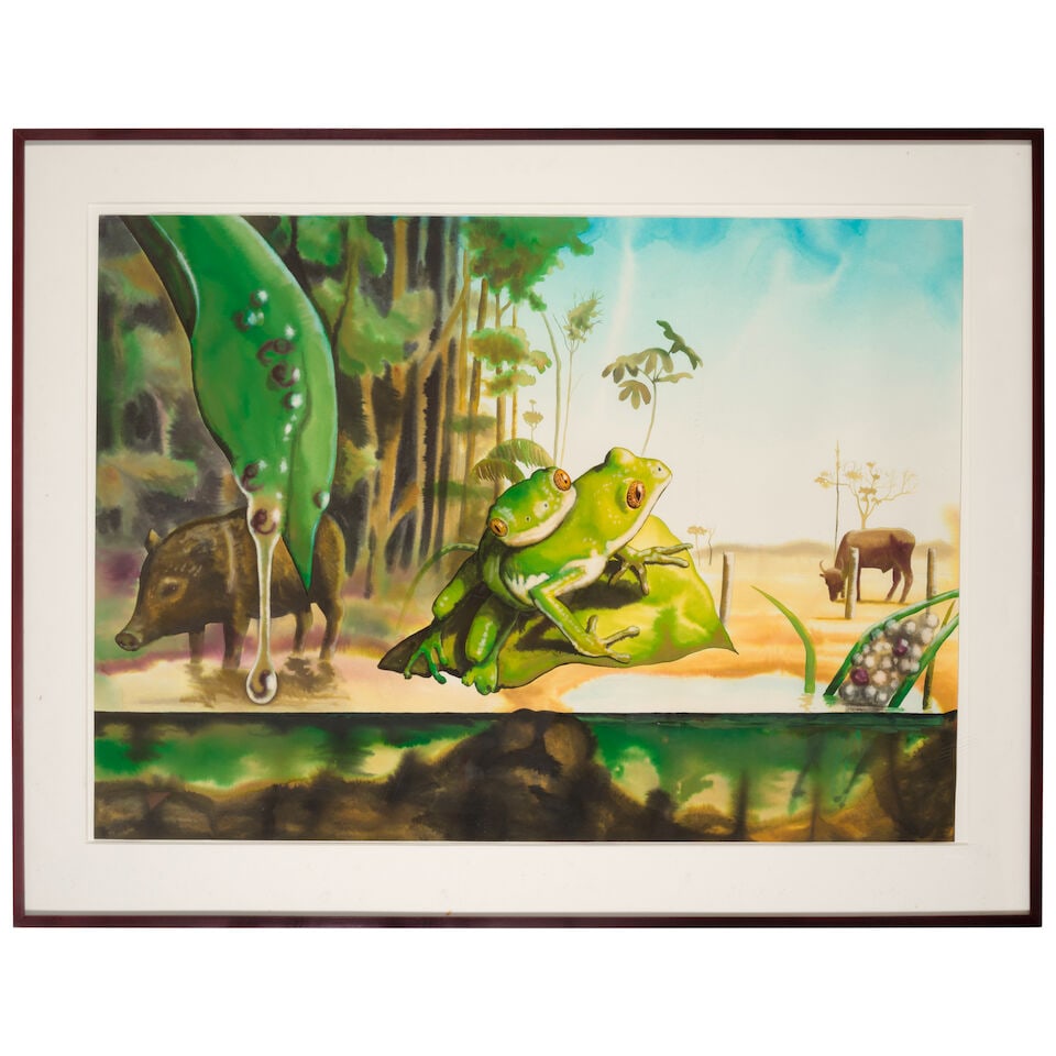 ALEXIS ROCKMAN (B. 1962) Phylomedusa Tarsius 29 1/4 x 40 3/8 in (74.3 x 102.6 cm) (Executed in 1... - 2