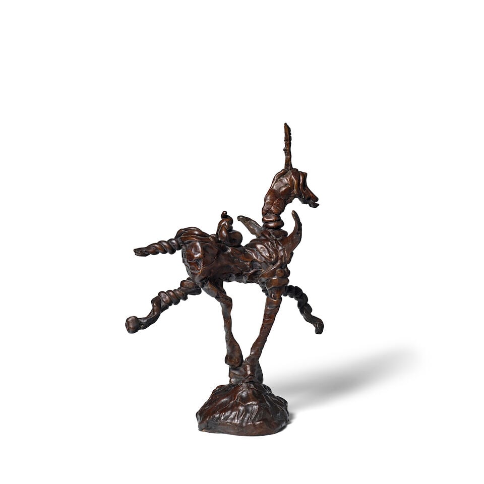 BARRY FLANAGAN (1941-2009) Unicorn 22 3/8 x 10 1/4 x 15 1/2 in (56.8 x 26 x 39.4 cm) (Executed i... - 2