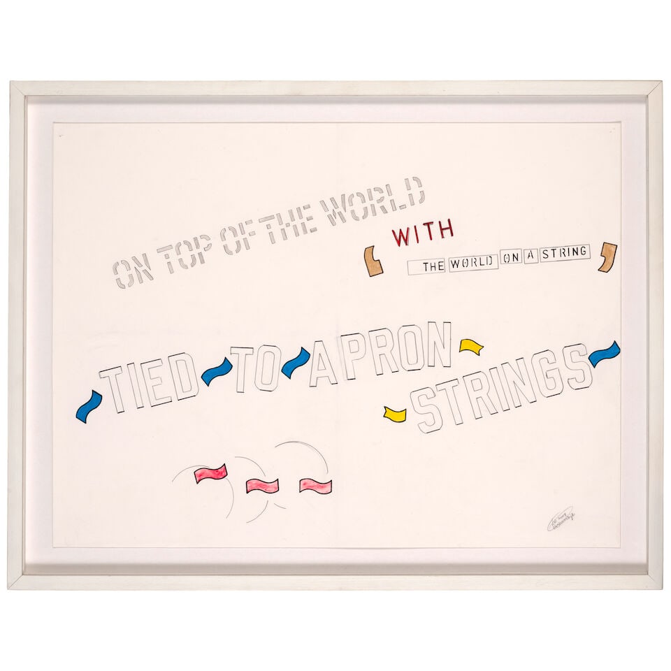 LAWRENCE WEINER (1942-2021) Untitled (On Top of the World) 18 7/8 x 25 1/4 in (48 x 64 cm) (Exec... - 2