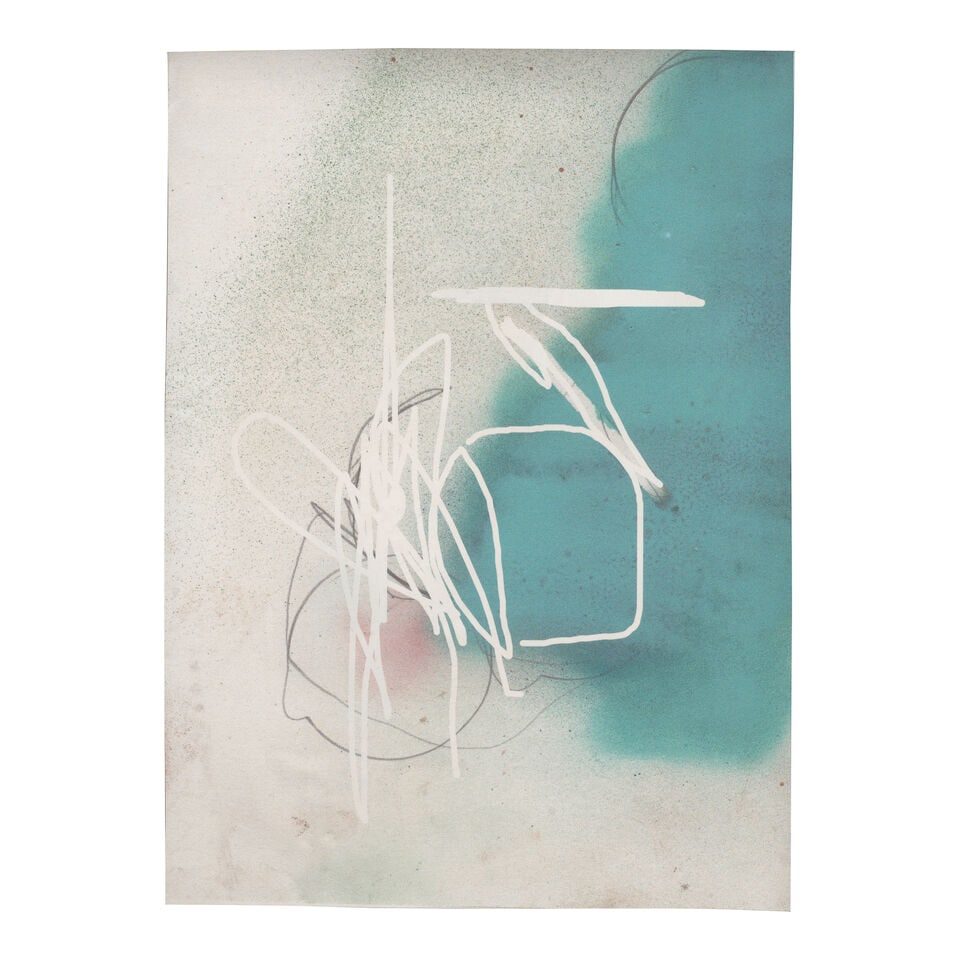 JEFF ELROD (B. 1966) Untitled 17 3/4 x 13 in (45 x 33.1 cm) (Executed in 2015): JEFF ELROD (B. 1966) Untitled signed and inscribed 'Jeff E. NEVER STOP!!' (on the reverse) UV ink on unstretched canvas 17 3/4 x 13 in (45 x 33.1 cm) Executed in 2015 Footnotes: Provenance Acquired di