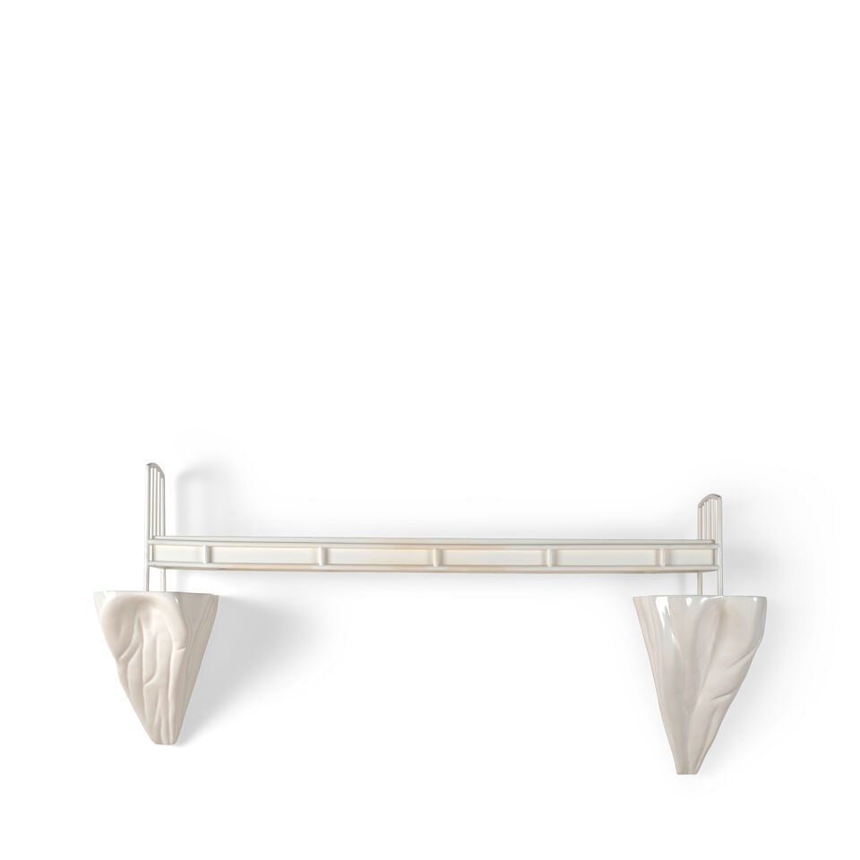 SANDRA CINTO (B. 1968) A ponte impossível overall: 47 1/4 x 118 1/8 x 19 4/4 in (119.9 x 30...: SANDRA CINTO (B. 1968) A ponte impossível automotive paint on wood and medium-density fiberboard in 3 parts overall: 47 1/4 x 118 1/8 x 19 4/4 in (119.9 x 300 x 50 cm) Executed in 1998. This work