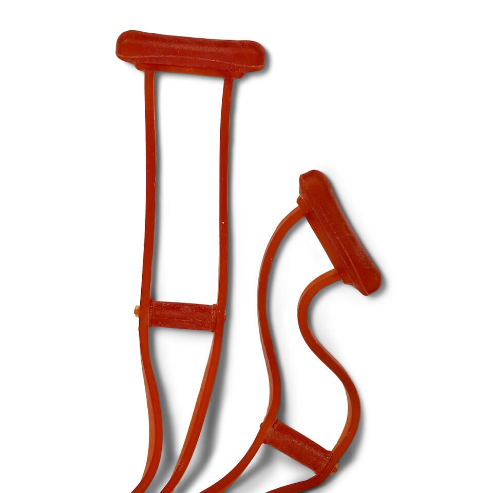 MONA HATOUM (B. 1952) Untitled (Crutches) each 48 x 8 3/8 in (122 x 21 cm) (Executed 1991-2001. ... - 2