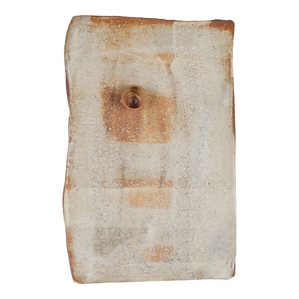 ARLENE SHECHET (B. 1951) Drawing Fire: Not Yet Titled 14 x 9 x 2 1/4 in (35.6 x 22.9 x 5.7 cm) (...: ARLENE SHECHET (B. 1951) Drawing Fire: Not Yet Titled signed and dated 'Arlene Shechet 2022' (on the reverse) woodfired glazed ceramic 14 x 9 x 2 1/4 in (35.6 x 22.9 x 5.7 cm) Executed in 2022 Footnot