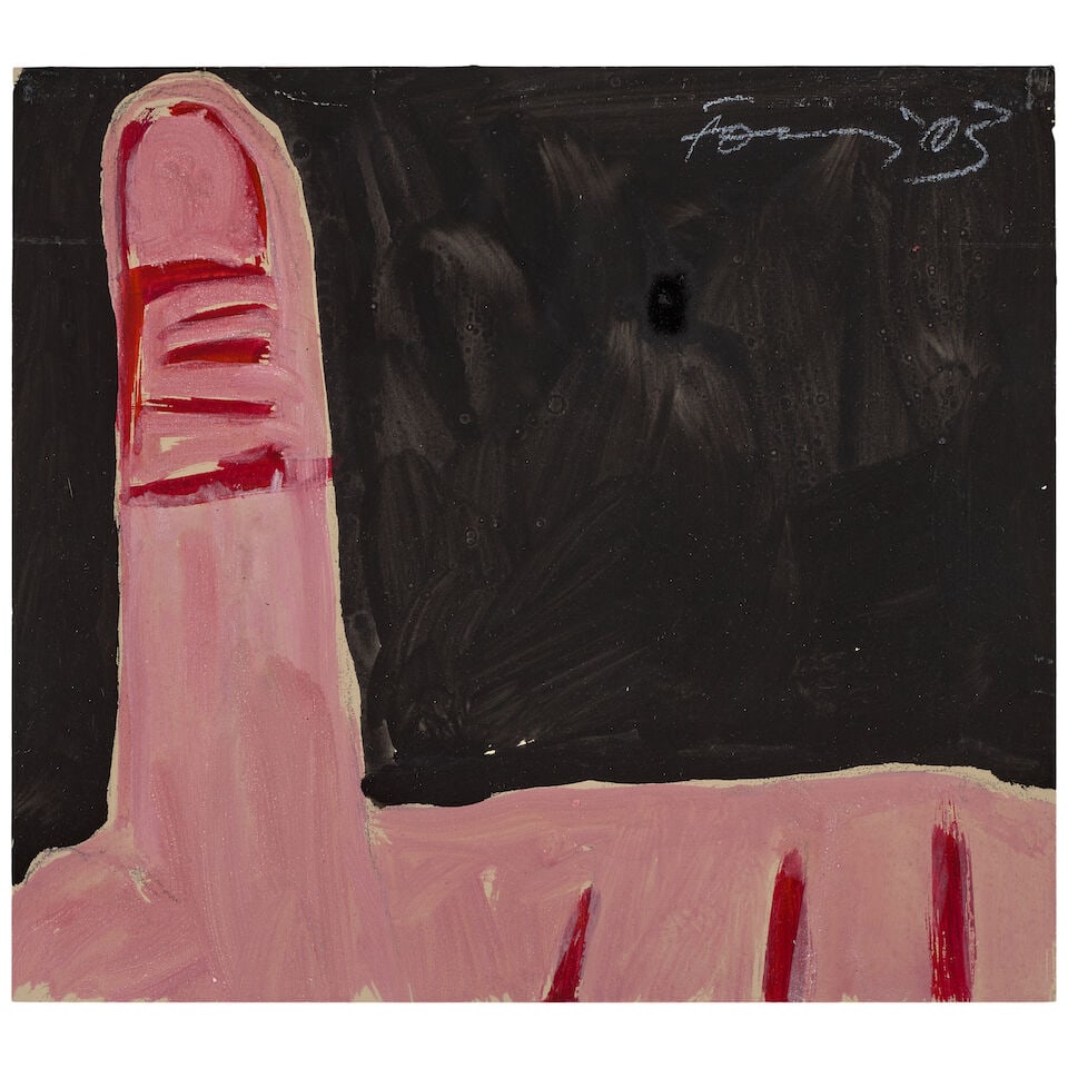 GÜNTHER FÖRG (1952-2013) Untitled 6 3/8 x 7 in (16 x 17.8 cm) (Executed in 2003): GÜNTHER FÖRG (1952-2013) Untitled signed and dated 'Förg '03' (upper right) acrylic on wood 6 3/8 x 7 in (16 x 17.8 cm) Executed in 2003 Footnotes: This work is recorded in the Archives