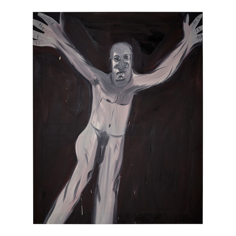 MARCUS JAHMAL (B. 1990) Scarecrow 60 x 48 in (152.4 x 121.9 cm) (Painted in 2021): MARCUS JAHMAL (B. 1990) Scarecrow signed and dated 'Jamal 2021' (on the reverse) oil on canvas 60 x 48 in (152.4 x 121.9 cm) Painted in 2021 Footnotes: Provenance Anton Kern Gallery, New York. Acquir