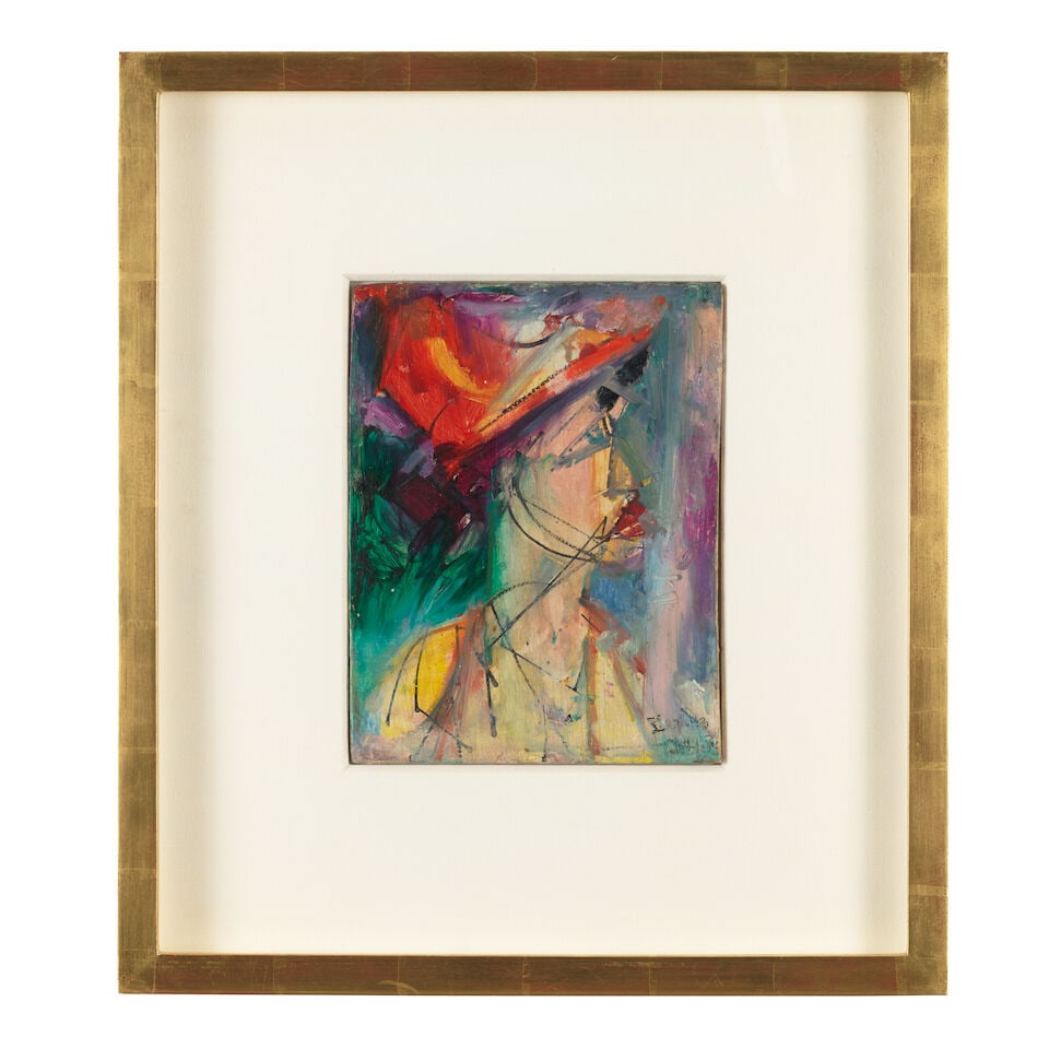 HANS HOFMANN (1880-1966) Untitled (Portrait) 11 7/8 x 9 1/8 in (30.2 x 23.2 cm) (Painted in 1943) - 2