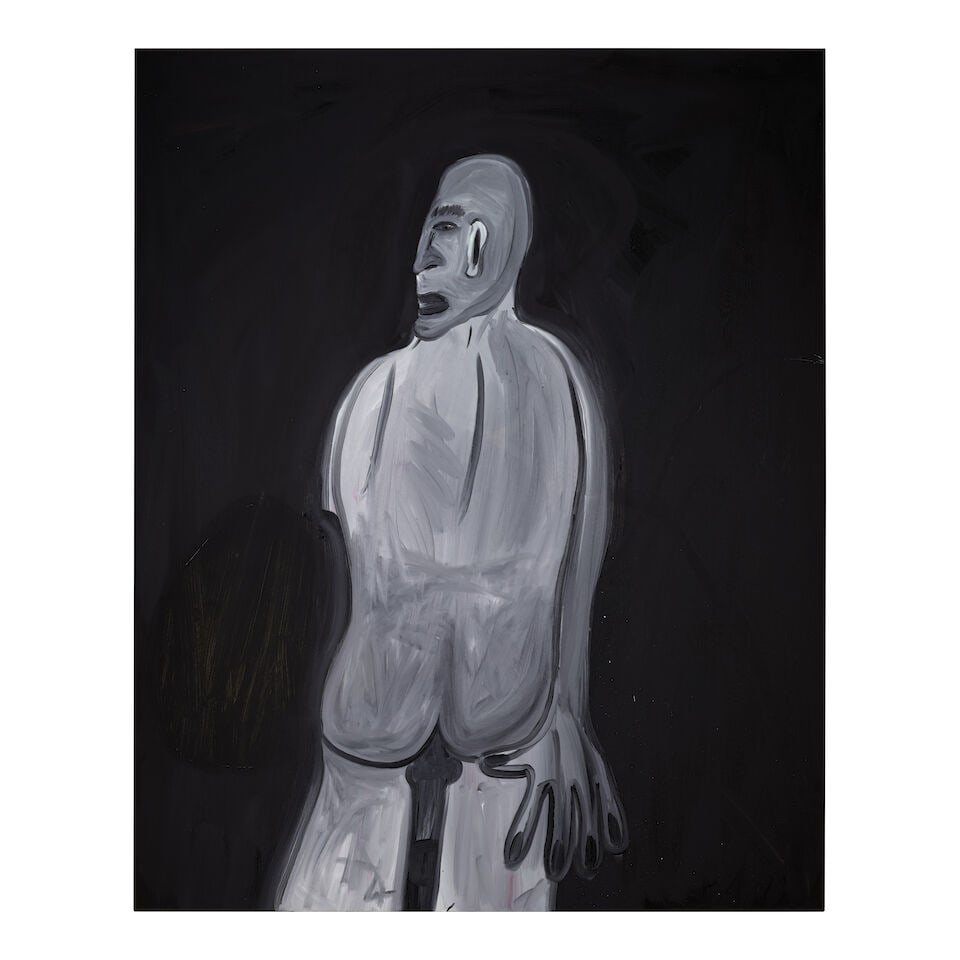 MARCUS JAHMAL (B. 1990) Rear Ending 60 x 48 in (152.4 x 121.9 cm) (Painted in 2021): MARCUS JAHMAL (B. 1990) Rear Ending signed and dated 'Jamal 2021' (on the reverse) oil on canvas 60 x 48 in (152.4 x 121.9 cm) Painted in 2021 Footnotes: Provenance Anton Kern Gallery, New York. Acqu