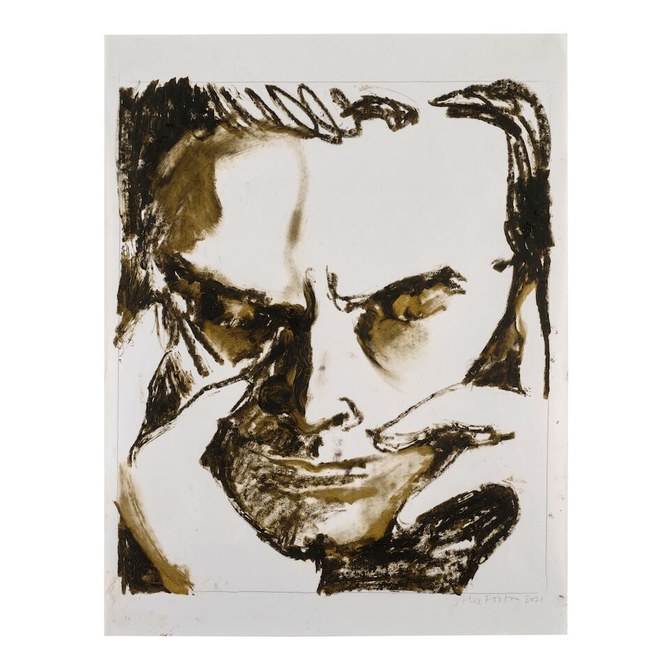 ALEX FOXTON (B. 1980) Pasolini study 25 1/4 x 19 1/2 in (64.1 x 49.5 cm) (Executed in 2021) (1 of 2)