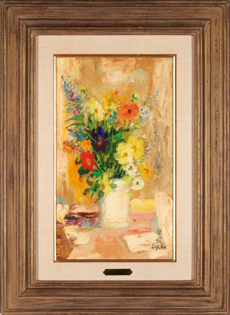 LE PHO (1907-2001) Les Dahlias 18 1/16 x 10 5/8 in (45.8 x 27 cm) () - 2