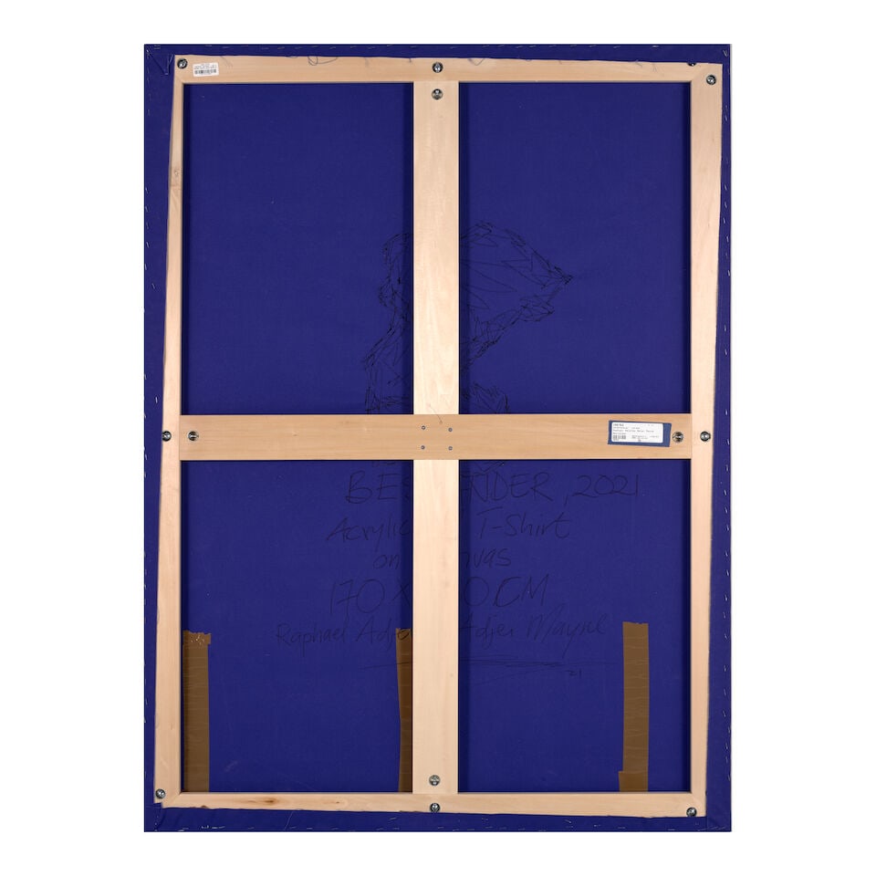 RAPHAEL ADJETEY ADJEI MAYNE (B. 1983) Bestander 61 7/8 x 46 1/16 in (157.2 x 117 cm) (Executed i... - 2