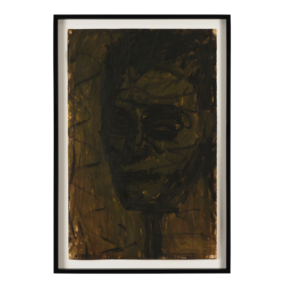 LESTER JOHNSON (1919-2010) Self-Portrait in Umber 40 x 26 in (101.6 x 66.1 cm) (Painted in 1959) - 2