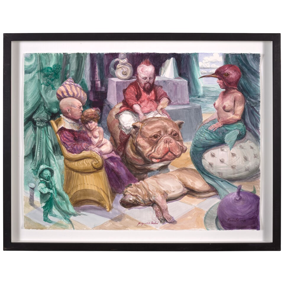 ROBERTO FABELO (B. 1950) Pequeño teatro 22 5/16 x 29 3/4 in (56.6 x 75.6 cm) (Painted in 1996) - 2