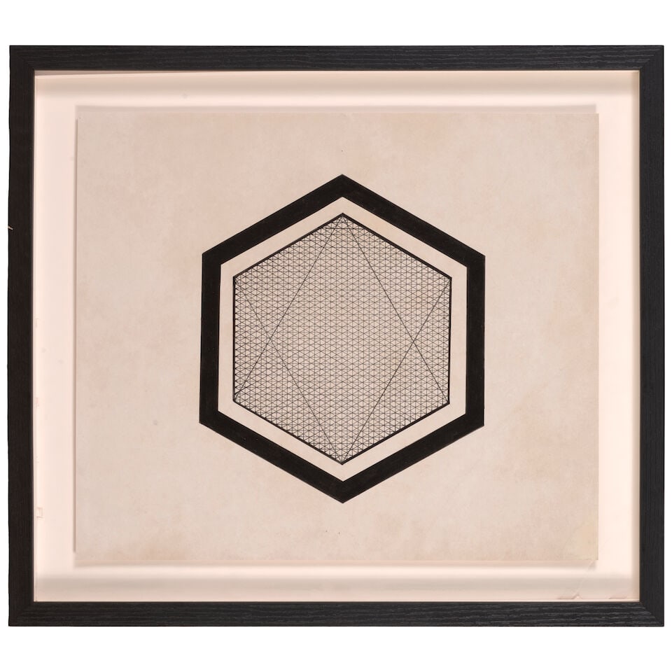 ERNESTO BRIEL (1943-1992) Proyecto OP ART #2 14 1/4 x 16 5/8 in (36.2 x 42.3 cm) (Executed circa... - 2