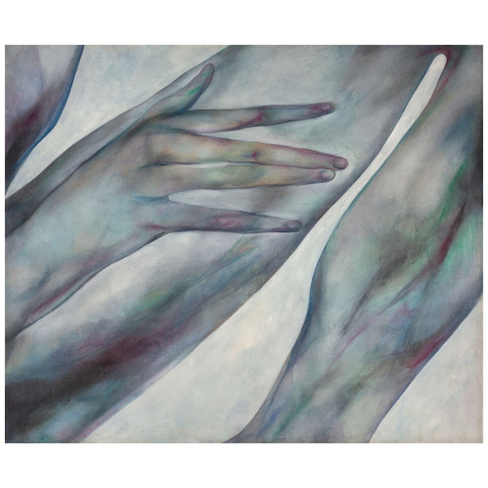 SERVANDO CABRERA MORENO (1923-1981) La semana breve 39 1/4 x 46 7/8 in (99.7 x 119.1 cm) (Painte...: SERVANDO CABRERA MORENO (1923-1981) La semana breve signed and dated 'Cabrera Moreno 77' (lower right); signed, inscribed and dated ''LA SEMANA BREVE' 1977 Cabrera Moreno' (on the reverse) oil on canv