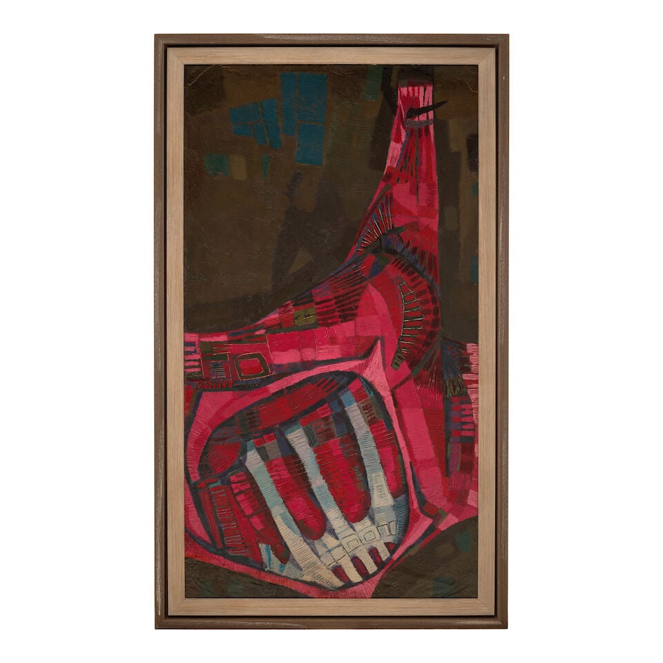 UMBERTO PEÑA (B. 1937) Fragmento No. 9 55 1/2 x 31 1/8 in (141 x 79.1 cm) (Executed in 1960) - 2