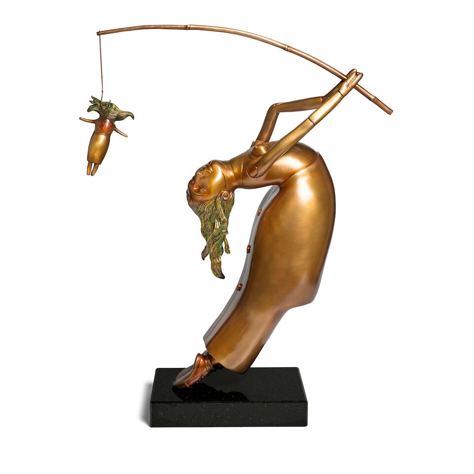 PEDRO PABLO OLIVA (B. 1949) La pescadora y el silencio 30 1/4 x 25 x 8 in (76.8 x 63.5 x 20.3 cm... - 2