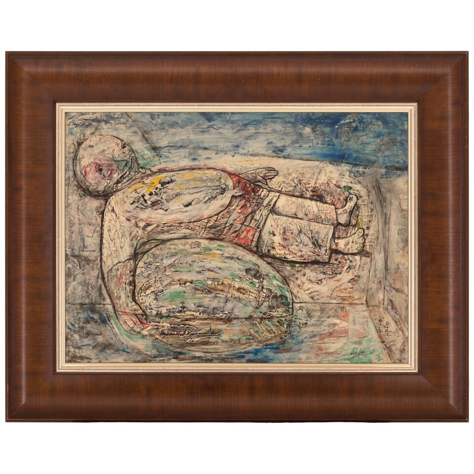 EDUARDO M. ABELA (1892-1966) Niño con melón 16 1/8 x 21 5/8 in (41 x 55 cm) (Painted i... - 2