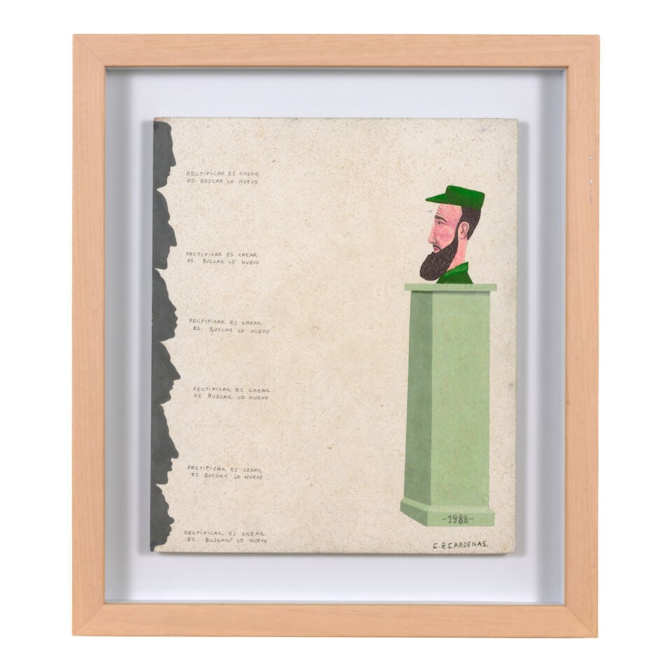 CARLOS RODRÍGUEZ CÁRDENAS (B. 1962) Rectificar es crear, es buscar lo nuevo 10 x 8 1/2... - 2