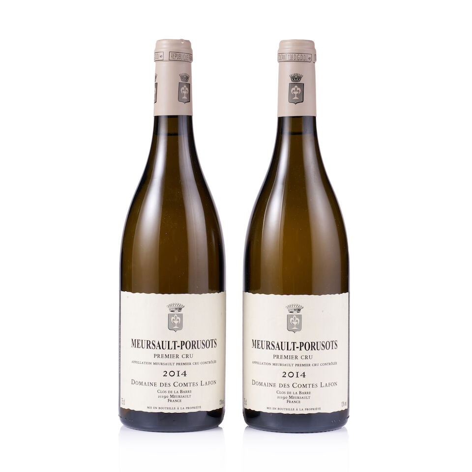 Domaine des Comtes Lafon, Meursault 1er Cru, Porusots, 2014 (2 x 750ml): Domaine des Comtes Lafon, Meursault 1er Cru, Porusots, 2014 (2 x 750ml) Region: Burgundy Fill Level: excellent Capsule: ok Cork: ok Label: excellent appearance Packaging: neutral carton For further in