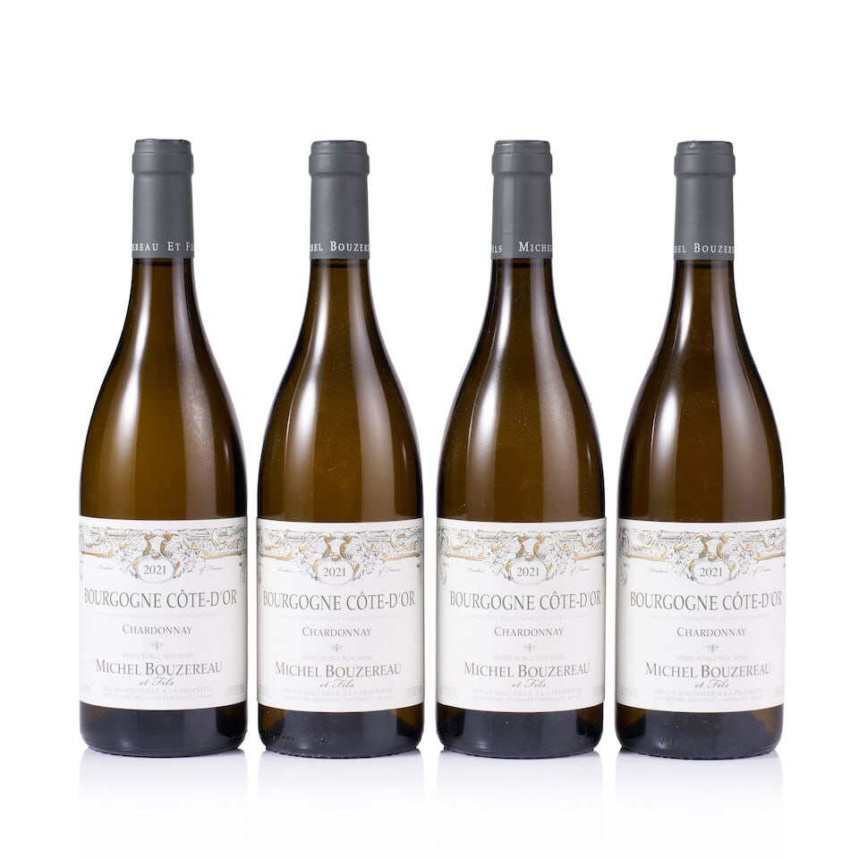 Domaine Michel Bouzereau, Chardonnay, 2022 (4 x 750ml): Domaine Michel Bouzereau, Chardonnay, 2022 (4 x 750ml) Region: Burgundy Fill Level: excellent Capsule: ok Cork: ok Label: excellent appearance Packaging: neutral carton Lot to be sold without reserve.