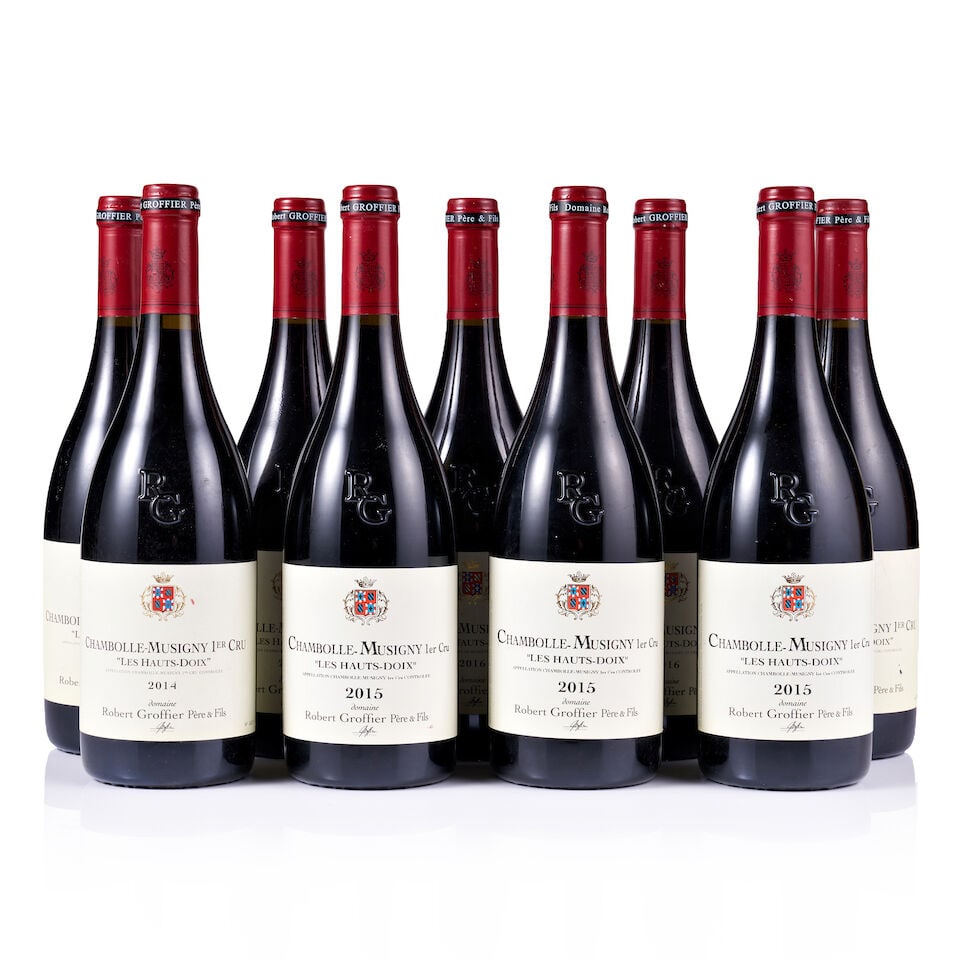 Domaine Robert Groffier Père & Fils, Chambolle-Musigny 1er Cru, Les Hauts Doix, 2014, 2015 ...: Robert Groffier Père & Fils, Chambolle-Musigny 1er Cru, Les Hauts-Doix , 2016 (5 x 750ml) Region: Burgundy Fill Level: excellent Capsule: ok Cork: ok Label: 2x slightly marked, 1x sligh
