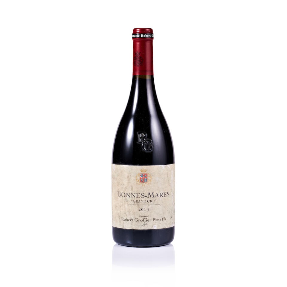 Domaine Robert Groffier Père & Fils, Bonnes-Mares Grand Cru, 2014 (1 x 750ml): Domaine Robert Groffier Père & Fils, Bonnes-Mares Grand Cru, 2014 (1 x 750ml) Region: Burgundy Fill Level: excellent Capsule: ok Cork: ok Label: stained, bin-soiled and nicked Packaging: neutral