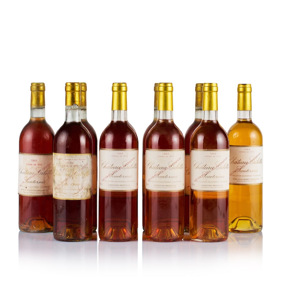 Mixed Lot of Château Gilette, Sauternes, 1955, 1961, 1982 & 1989 (10 x 750ml) (1 of 4)