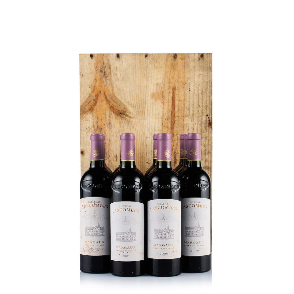 Château Lascombes, Margaux, Grand Cru Classé, 2009 (12 x 750ml): Château Lascombes, Margaux, Grand Cru Classé, 2009 (12 x 750ml) Region: Bordeaux Fill Level: 12x base of neck Capsule: ok Cork: ok Label: 7x slightly stained, 5x stained Packaging: original