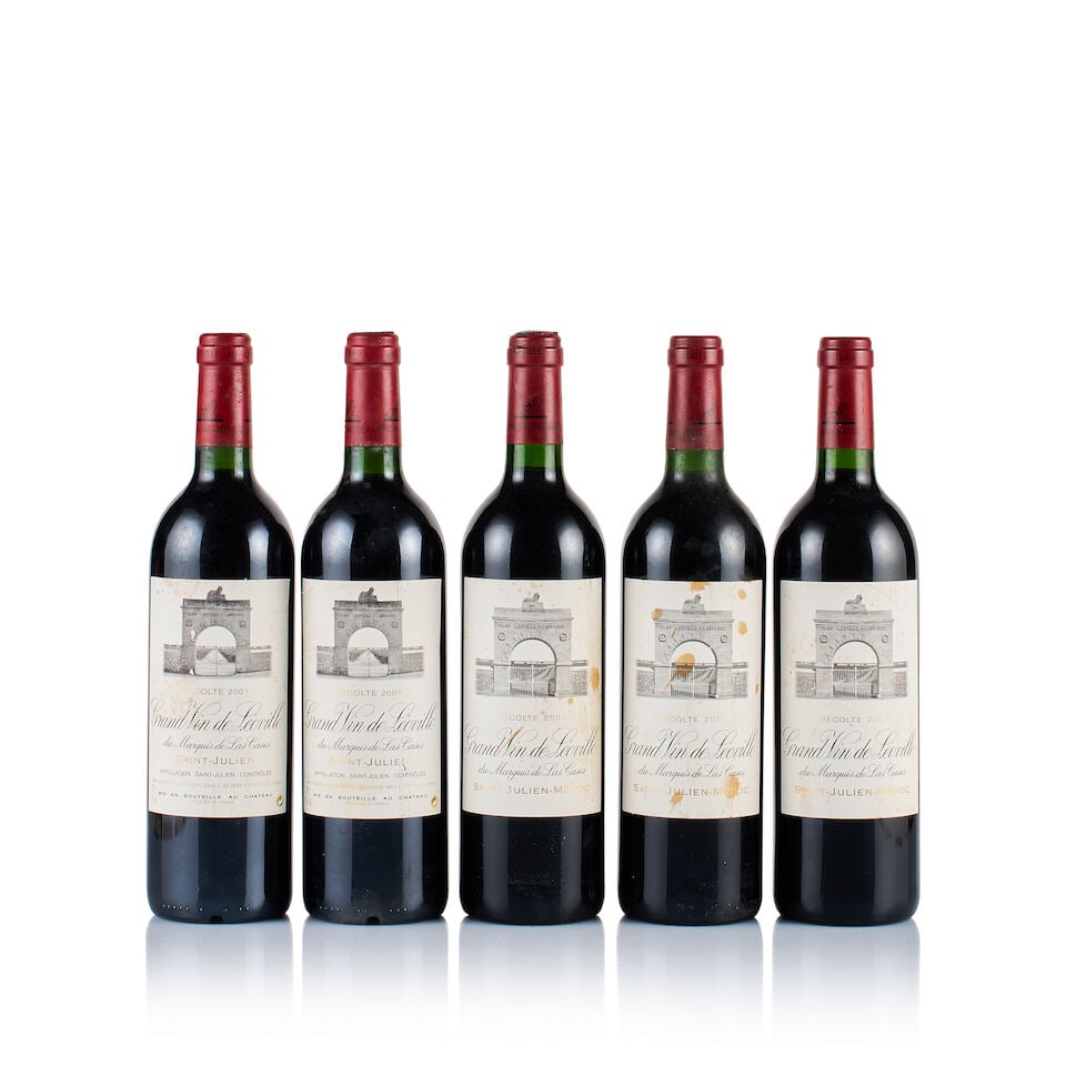 Château Léoville Las Cases, Saint-Julien, Grand Cru Classé, 2001 & 2003 (5 x 750ml) (1 of 3)