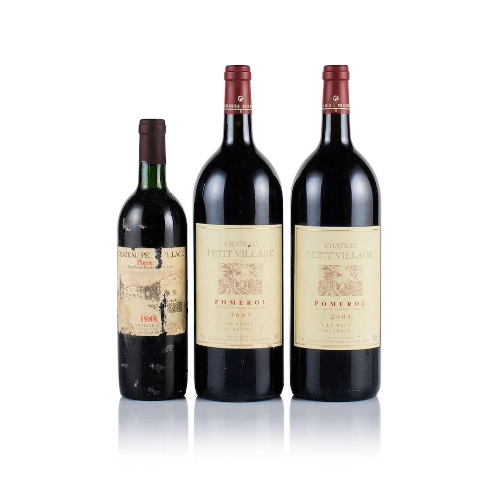 Château Petit Village, Pomerol, 1988 & 2003 (1 x 750ml & 2 x Magnum) (1 of 2)