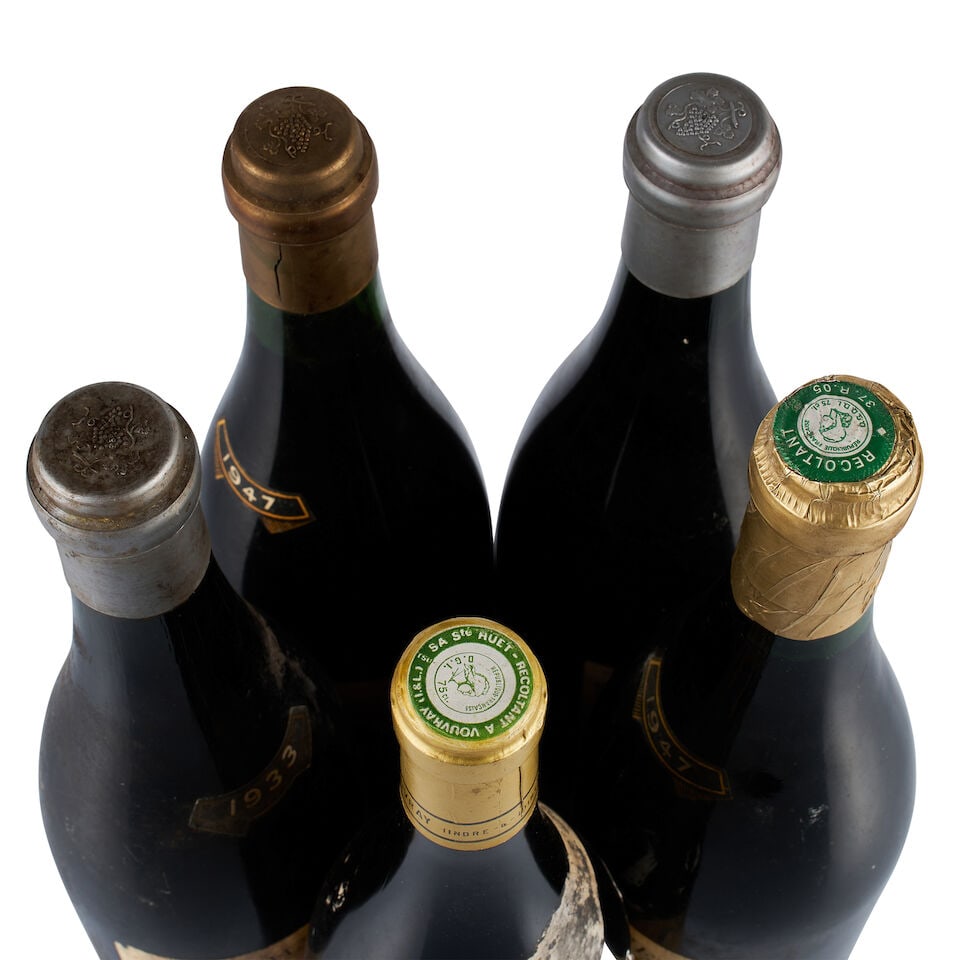 Mixed Lot of Domaine Huet, Vouvray, Le Haut-Lieu, 1933, 1947 & 2002 (5 x 750ml) - 2