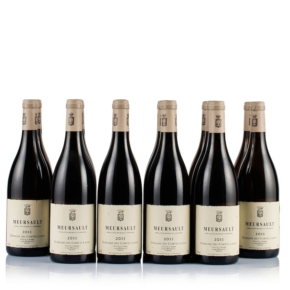 Domaine des Comtes Lafon, Meursault, 2011 (16 x 750ml): Domaine des Comtes Lafon, Meursault, 2011 (16 x 750ml) Region: Burgundy Fill Level: excellent Capsule: ok Cork: ok Label: 10x bin-soiled and stained, 4x bin-soiled and badly stained, 2x bin-soiled and
