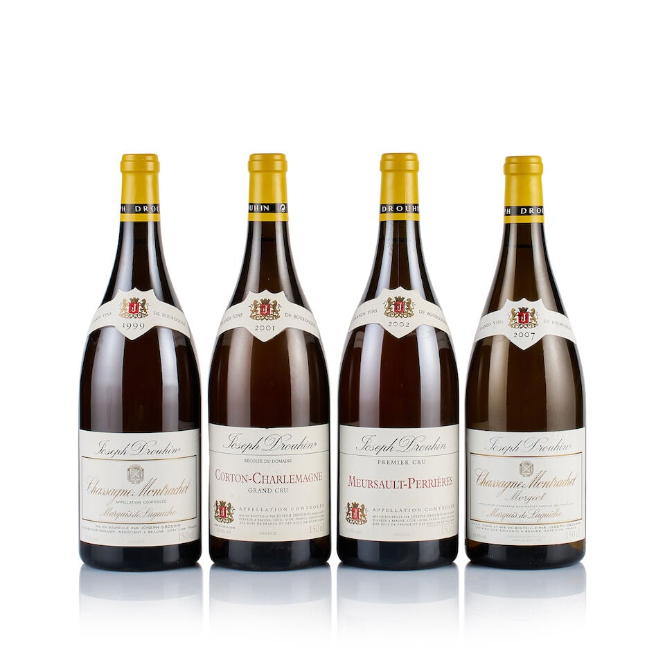 Mixed Lot of Joseph Drouhin, White, 1999, 2001, 2002 & 2007 (4 x Magnum) - 4