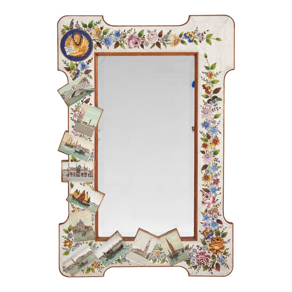 Italian Micro Mosaic Framed Mirror, 20th century, (1 of 2)