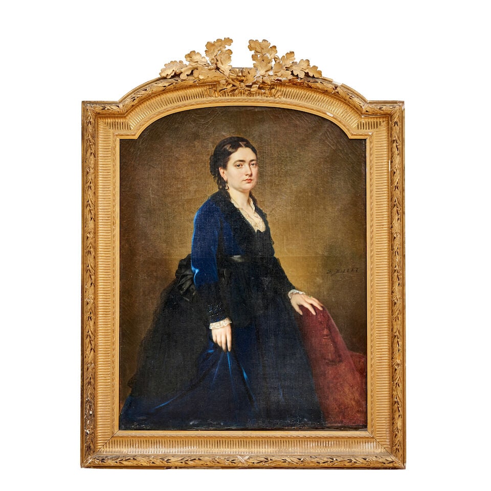 Etienne Billet (French, 1821-1888) Portrait of Madame Payan d'Augery (framed 155.0 x 115.0 x 8.0... (1 of 4)