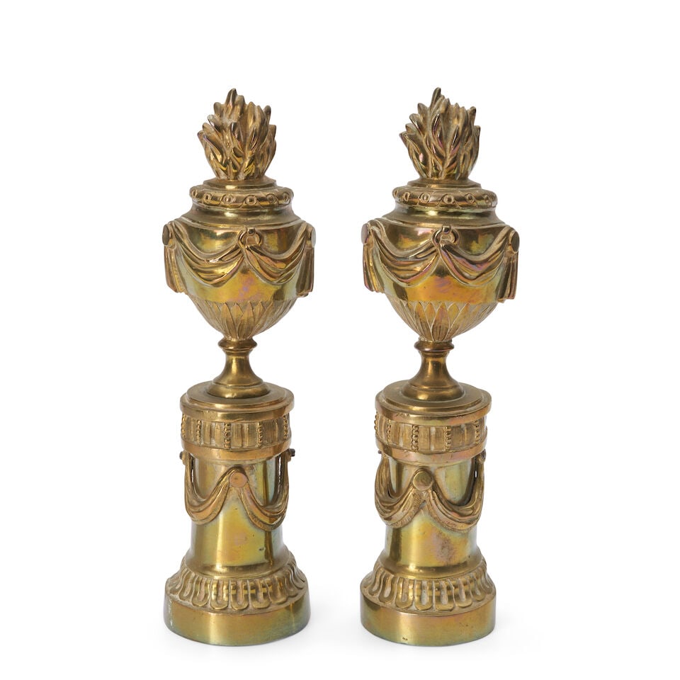 Pair of Regency Brass Chenets, England, (1 of 2)