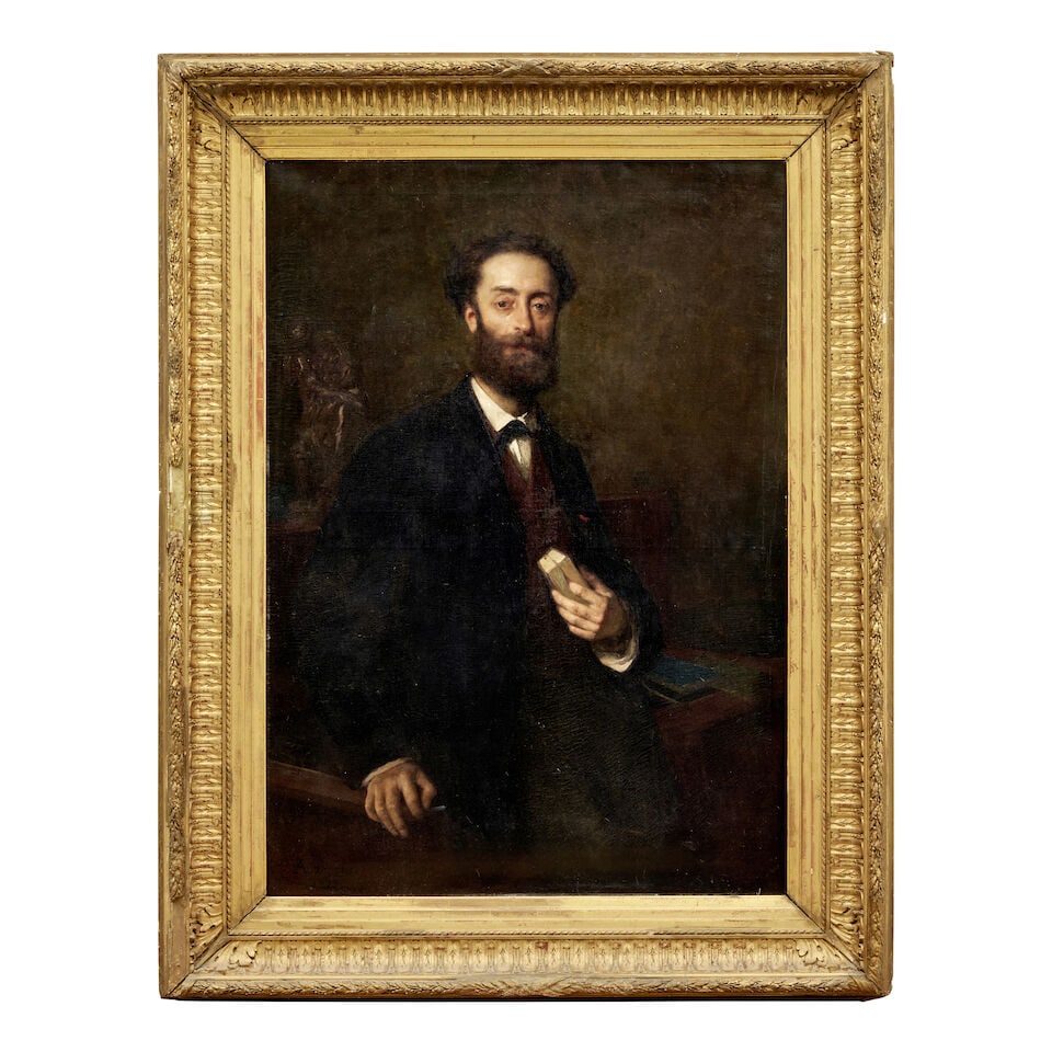 Armand LaRoche (French, 1826-1903) Portrait of a Man in a Suit (framed 165.0 x 129.0 x 11.5 cm (... (1 of 4)