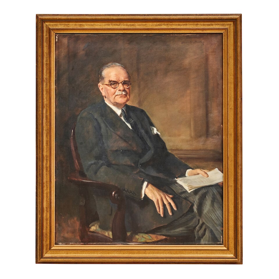 Sir Oswald Joseph Hornby Birley, R.O.I., R.P. (British, 1880-1954) Portrait of Sir Patrick Ashle...: Sir Oswald Joseph Hornby Birley, R.O.I., R.P. (British, 1880-1954) Portrait of Sir Patrick Ashley Cooper (1887-1961) signed and dated 'Oswald Birley 1947' (upper right) oil on canvas 126.5 x 101.5